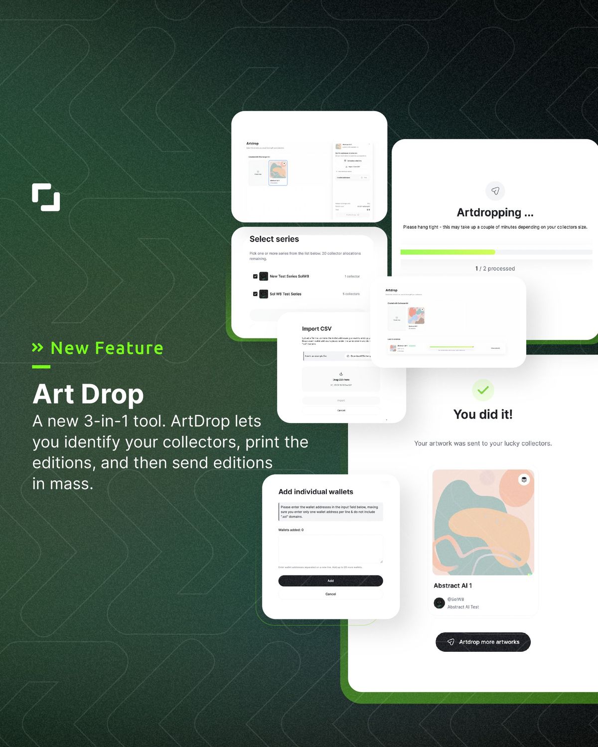 Airdropping made easy. Meet the 3-in-1 ArtDrop tool.